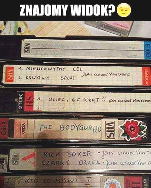 Znajomy widok? Wspomnienie złotych lat VHS – magia dzieciństwa na kasetach