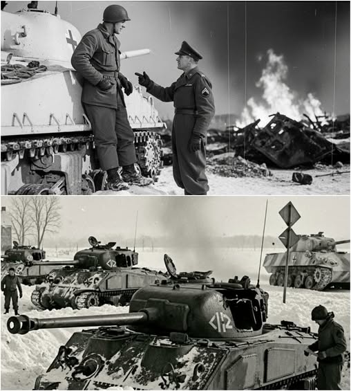 Er stahl 40 Gallonen feindliche Farbe – und ließ 15 Sherman-Panzer im Schnee verschwinden… CDE