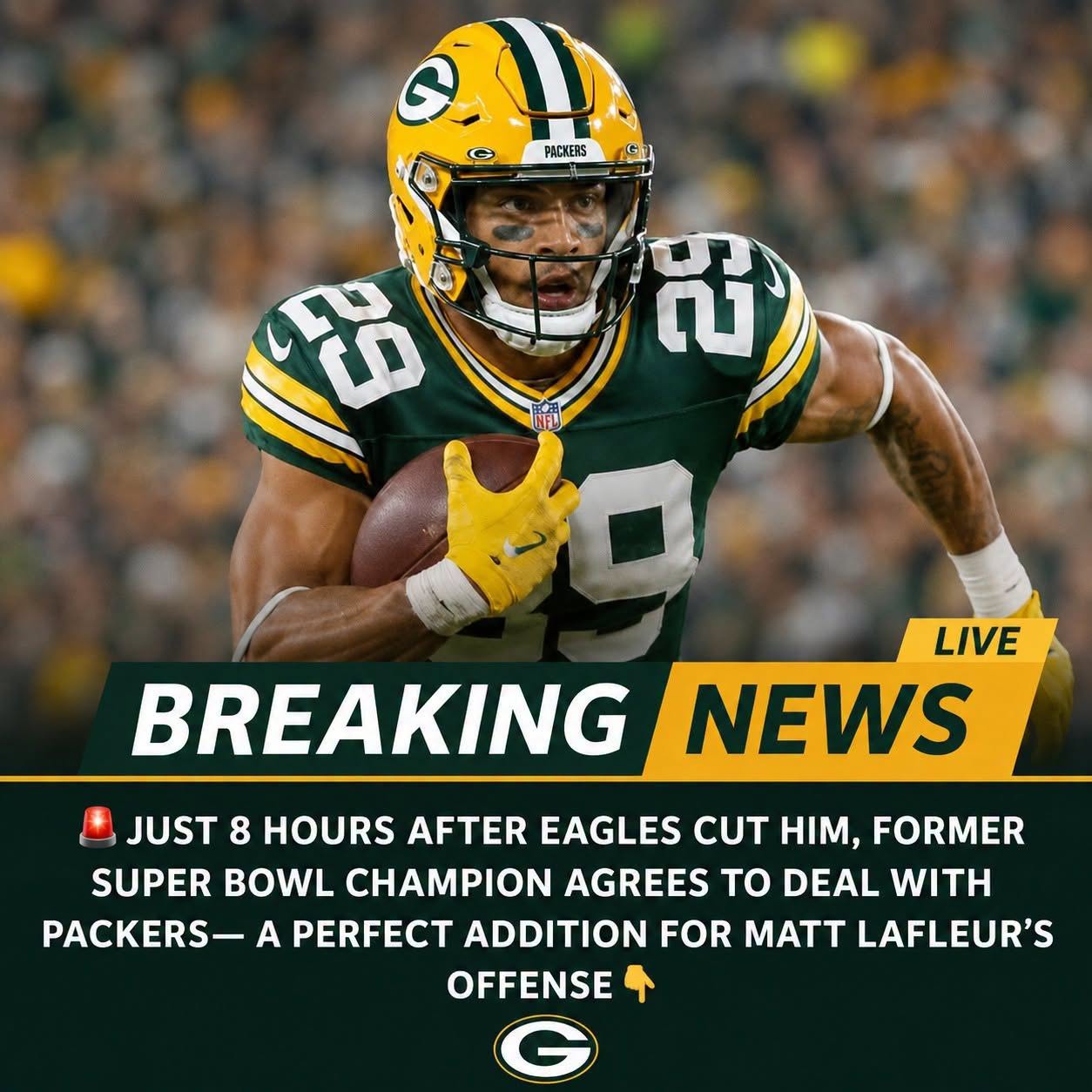 🚨 PACKERS MOVE FAST: Just 8 hours after Philadelphia cut him, a former Super Bowl champion reportedly agreed to join Green Bay. The Packers may have found a powerful new weapon.nam