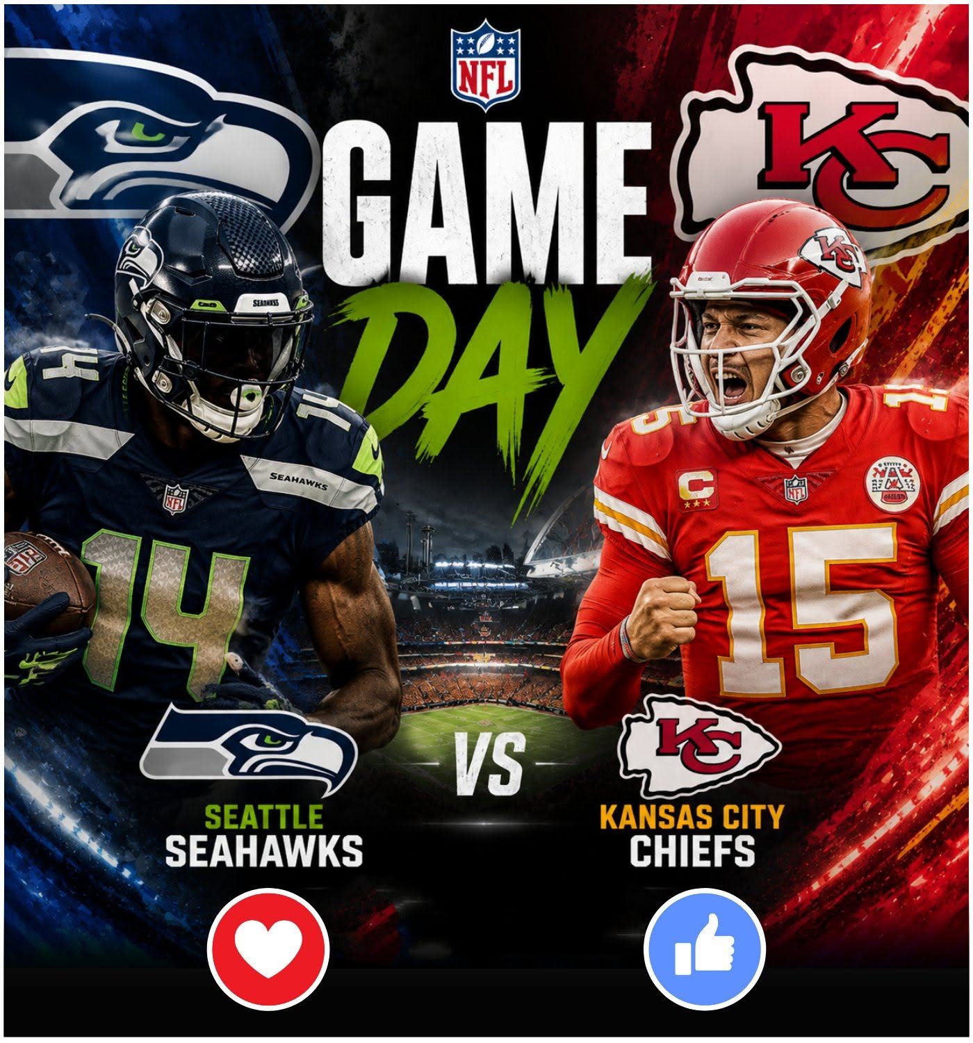 🔥 GAME DAY IS ALMOST HERE! ARROWHEAD STADIUM IS READY FOR SEATTLE SEAHAWKS VS. KANSAS CITY CHIEFS!.nam
