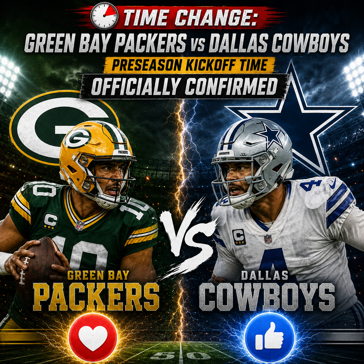TIME CHANGE: Green Bay Packers vs Dallas Cowboys — Preseason Kickoff Time Officially Confirmed.nam