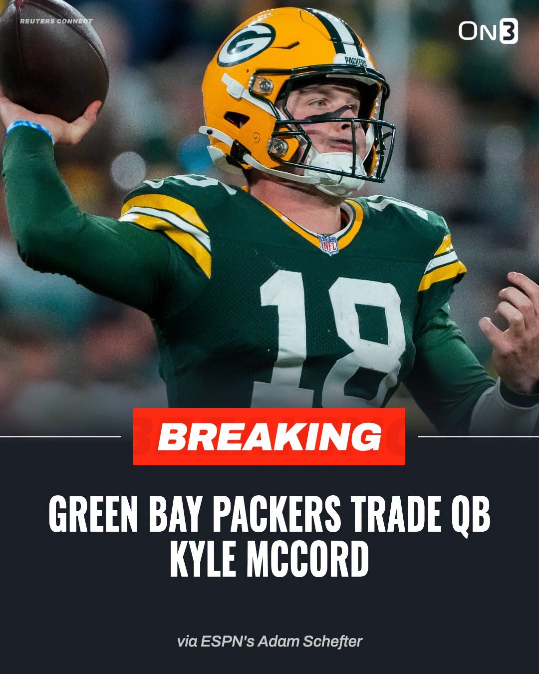 Report: Green Bay Packers trade Kyle McCord to Miami Dolphins.nam