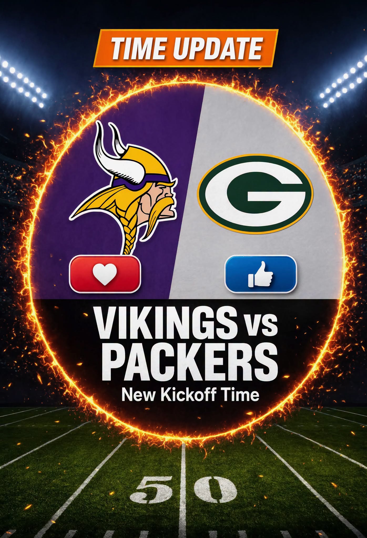 🚨 TIME UPDATE: MINNESOTA VIKINGS VS. GREEN BAY PACKERS — WEEK 1 KICKOFF TIME OFFICIALLY CONFIRMED.nam