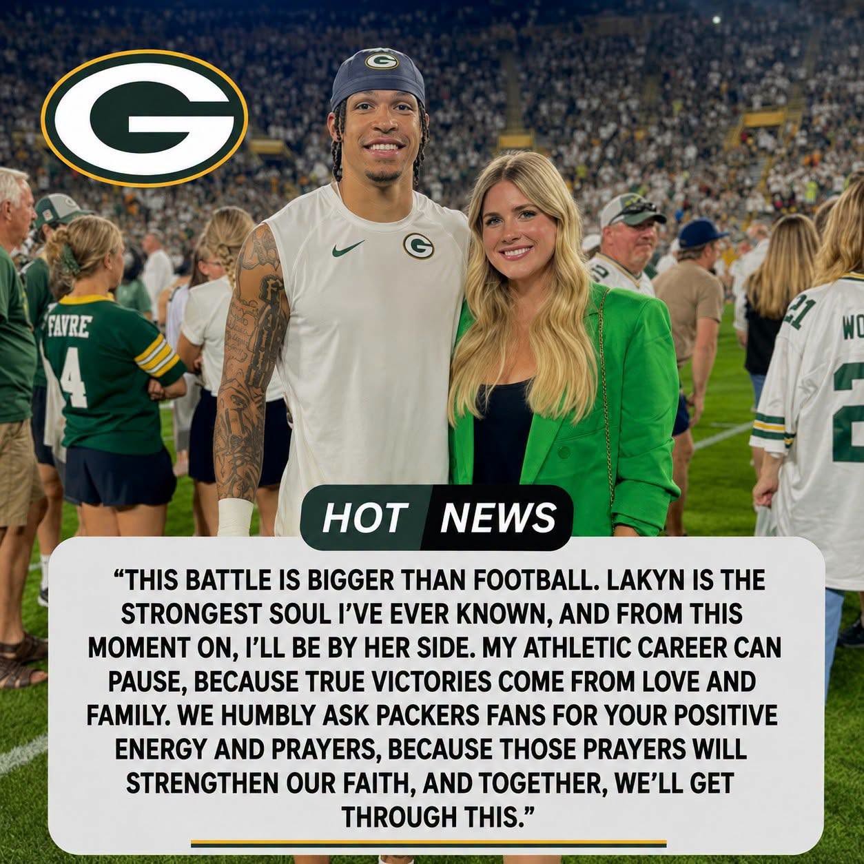 SAD NEWS): Green Bay is in tears today — the Packers locker room stands united, sending strength and prayers to Christian Watson and Lakyn Watson following a heartbreaking family announcement.nam