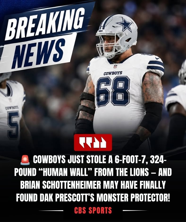 Cowboys Reportedly Land 6’7″, 324-Pound “Human Wall” From Lions to Protect Dak Prescott.nam