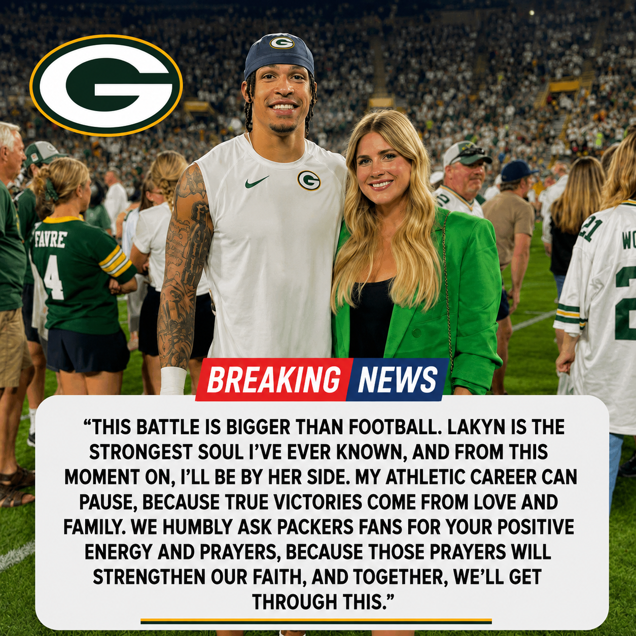 💔 SAD NEWS: Green Bay Is Rallying Around Christian Watson & Lakyn — And Fans Are Getting Emotional.nam